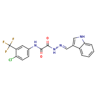 N-[4-chloro-3-(trifluoromethyl)phenyl]-1-{N'-[(E)-1H-indol-3-ylmethylidene]hydrazinecarbonyl}formamide