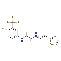 N-[4-chloro-3-(trifluoromethyl)phenyl]-1-{N'-[(E)-thiophen-2-ylmethylidene]hydrazinecarbonyl}formamide