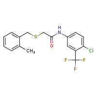 N-[4-chloro-3-(trifluoromethyl)phenyl]-2-{[(2-methylphenyl)methyl]sulfanyl}acetamide