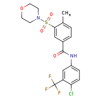 N-[4-chloro-3-(trifluoromethyl)phenyl]-4-methyl-3-(morpholine-4-sulfonyl)benzamide