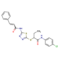 N-(4-chlorophenyl)-2-({5-[(2E)-3-phenylprop-2-enamido]-1,3,4-thiadiazol-2-yl}sulfanyl)butanamide
