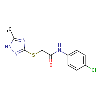 N-(4-chlorophenyl)-2-[(5-methyl-1H-1,2,4-triazol-3-yl)sulfanyl]acetamide