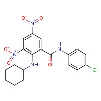 N-(4-chlorophenyl)-2-(cyclohexylamino)-3,5-dinitrobenzamide