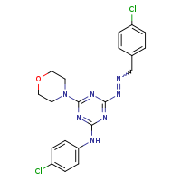 N-(4-chlorophenyl)-4-{2-[(4-chlorophenyl)methyl]diazen-1-yl}-6-(morpholin-4-yl)-1,3,5-triazin-2-amine