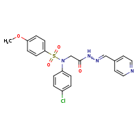 N-(4-chlorophenyl)-4-methoxy-N-({N'-[(E)-pyridin-4-ylmethylidene]hydrazinecarbonyl}methyl)benzenesulfonamide