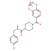 N-[(4-chlorophenyl)methyl]-1-(3,4-dimethoxybenzoyl)piperidine-4-carboxamide
