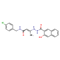 N-[(4-chlorophenyl)methyl]-3-[(3-hydroxynaphthalen-2-yl)formohydrazido]but-2-enamide