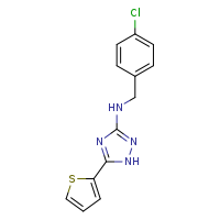 N-[(4-chlorophenyl)methyl]-5-(thiophen-2-yl)-1H-1,2,4-triazol-3-amine