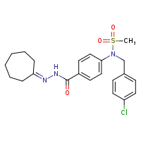 N-[(4-chlorophenyl)methyl]-N-[4-(N'-cycloheptylidenehydrazinecarbonyl)phenyl]methanesulfonamide