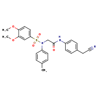 N-[4-(cyanomethyl)phenyl]-2-[N-(4-methylphenyl)-3,4-dimethoxybenzenesulfonamido]acetamide