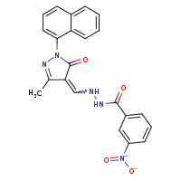 N'-{[(4E)-3-methyl-1-(naphthalen-1-yl)-5-oxopyrazol-4-ylidene]methyl}-3-nitrobenzohydrazide