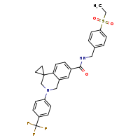 N-{[4-(ethanesulfonyl)phenyl]methyl}-2'-[4-(trifluoromethyl)phenyl]-1',3'-dihydrospiro[cyclopropane-1,4'-isoquinoline]-7'-carboxamide