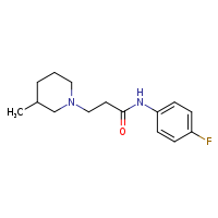 N-(4-fluorophenyl)-3-(3-methylpiperidin-1-yl)propanamide