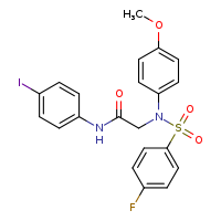 N-(4-iodophenyl)-2-[N-(4-methoxyphenyl)-4-fluorobenzenesulfonamido]acetamide