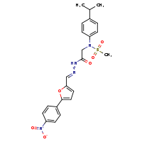 N-(4-isopropylphenyl)-N-({N'-[(E)-[5-(4-nitrophenyl)furan-2-yl]methylidene]hydrazinecarbonyl}methyl)methanesulfonamide