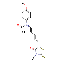 N-(4-methoxyphenyl)-N-[(1E,3E)-5-[(5Z)-3-methyl-4-oxo-2-sulfanylidene-1,3-thiazolidin-5-ylidene]penta-1,3-dien-1-yl]acetamide