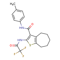 N-(4-methylphenyl)-2-(2,2,2-trifluoroacetamido)-4H,5H,6H,7H,8H-cyclohepta[b]thiophene-3-carboxamide