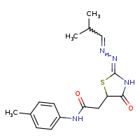 N-(4-methylphenyl)-2-[(2Z)-2-[(2E)-2-(2-methylpropylidene)hydrazin-1-ylidene]-4-oxo-1,3-thiazolidin-5-yl]acetamide