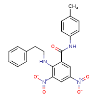 N-(4-methylphenyl)-3,5-dinitro-2-[(2-phenylethyl)amino]benzamide
