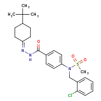 N-{4-[N'-(4-tert-butylcyclohexylidene)hydrazinecarbonyl]phenyl}-N-[(2-chlorophenyl)methyl]methanesulfonamide