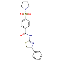 N-(4-phenyl-1,3-thiazol-2-yl)-4-(pyrrolidine-1-sulfonyl)benzamide