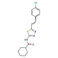 N-{5-[(1E)-2-(4-chlorophenyl)ethenyl]-1,3,4-thiadiazol-2-yl}cyclohexanecarboxamide