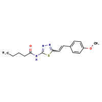 N-{5-[(1E)-2-(4-methoxyphenyl)ethenyl]-1,3,4-thiadiazol-2-yl}pentanamide