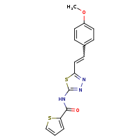 N-{5-[(1E)-2-(4-methoxyphenyl)ethenyl]-1,3,4-thiadiazol-2-yl}thiophene-2-carboxamide