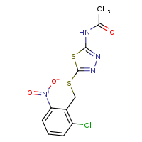 N-(5-{[(2-chloro-6-nitrophenyl)methyl]sulfanyl}-1,3,4-thiadiazol-2-yl)acetamide