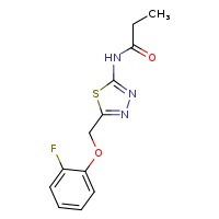 N-[5-(2-fluorophenoxymethyl)-1,3,4-thiadiazol-2-yl]propanamide