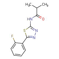 N-[5-(2-fluorophenyl)-1,3,4-thiadiazol-2-yl]-2-methylpropanamide