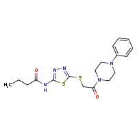 N-(5-{[2-oxo-2-(4-phenylpiperazin-1-yl)ethyl]sulfanyl}-1,3,4-thiadiazol-2-yl)butanamide