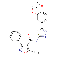 N-[5-(3,4-dimethoxyphenyl)-1,3,4-thiadiazol-2-yl]-5-methyl-3-phenyl-1,2-oxazole-4-carboxamide