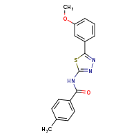 N-[5-(3-methoxyphenyl)-1,3,4-thiadiazol-2-yl]-4-methylbenzamide