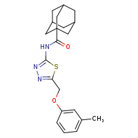 N-[5-(3-methylphenoxymethyl)-1,3,4-thiadiazol-2-yl]adamantane-1-carboxamide