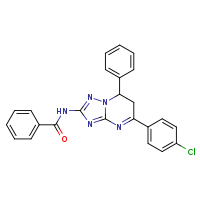 N-[5-(4-chlorophenyl)-7-phenyl-6H,7H-[1,2,4]triazolo[1,5-a]pyrimidin-2-yl]benzamide