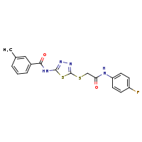 N-[5-({[(4-fluorophenyl)carbamoyl]methyl}sulfanyl)-1,3,4-thiadiazol-2-yl]-3-methylbenzamide