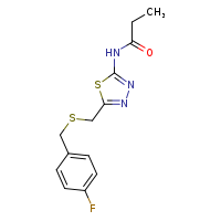 N-[5-({[(4-fluorophenyl)methyl]sulfanyl}methyl)-1,3,4-thiadiazol-2-yl]propanamide