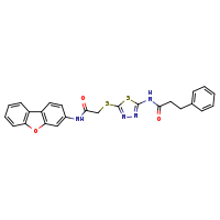 N-(5-{[({8-oxatricyclo[7.4.0.0²,?]trideca-1(9),2(7),3,5,10,12-hexaen-5-yl}carbamoyl)methyl]sulfanyl}-1,3,4-thiadiazol-2-yl)-3-phenylpropanamide