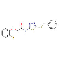 N-[5-(benzylsulfanyl)-1,3,4-thiadiazol-2-yl]-2-(2-fluorophenoxy)acetamide