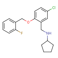 N-({5-chloro-2-[(2-fluorophenyl)methoxy]phenyl}methyl)cyclopentanamine