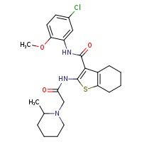 N-(5-chloro-2-methoxyphenyl)-2-[2-(2-methylpiperidin-1-yl)acetamido]-4,5,6,7-tetrahydro-1-benzothiophene-3-carboxamide