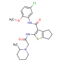 N-(5-chloro-2-methoxyphenyl)-2-[2-(2-methylpiperidin-1-yl)acetamido]-4H,5H,6H-cyclopenta[b]thiophene-3-carboxamide