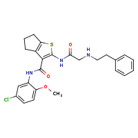N-(5-chloro-2-methoxyphenyl)-2-{2-[(2-phenylethyl)amino]acetamido}-4H,5H,6H-cyclopenta[b]thiophene-3-carboxamide