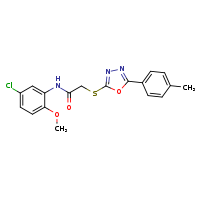 N-(5-chloro-2-methoxyphenyl)-2-{[5-(4-methylphenyl)-1,3,4-oxadiazol-2-yl]sulfanyl}acetamide