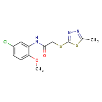 N-(5-chloro-2-methoxyphenyl)-2-[(5-methyl-1,3,4-thiadiazol-2-yl)sulfanyl]acetamide
