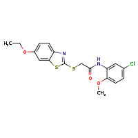 N-(5-chloro-2-methoxyphenyl)-2-[(6-ethoxy-1,3-benzothiazol-2-yl)sulfanyl]acetamide