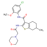N-(5-chloro-2-methoxyphenyl)-6-methyl-2-[2-(morpholin-4-yl)acetamido]-4,5,6,7-tetrahydro-1-benzothiophene-3-carboxamide