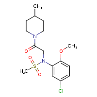 N-(5-chloro-2-methoxyphenyl)-N-[2-(4-methylpiperidin-1-yl)-2-oxoethyl]methanesulfonamide