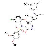 N-(5-chloro-2-methoxyphenyl)-N-({N'-[(E)-[1-(3,5-dimethylphenyl)-2,5-dimethylpyrrol-3-yl]methylidene]hydrazinecarbonyl}methyl)-3,4-dimethoxybenzenesulfonamide